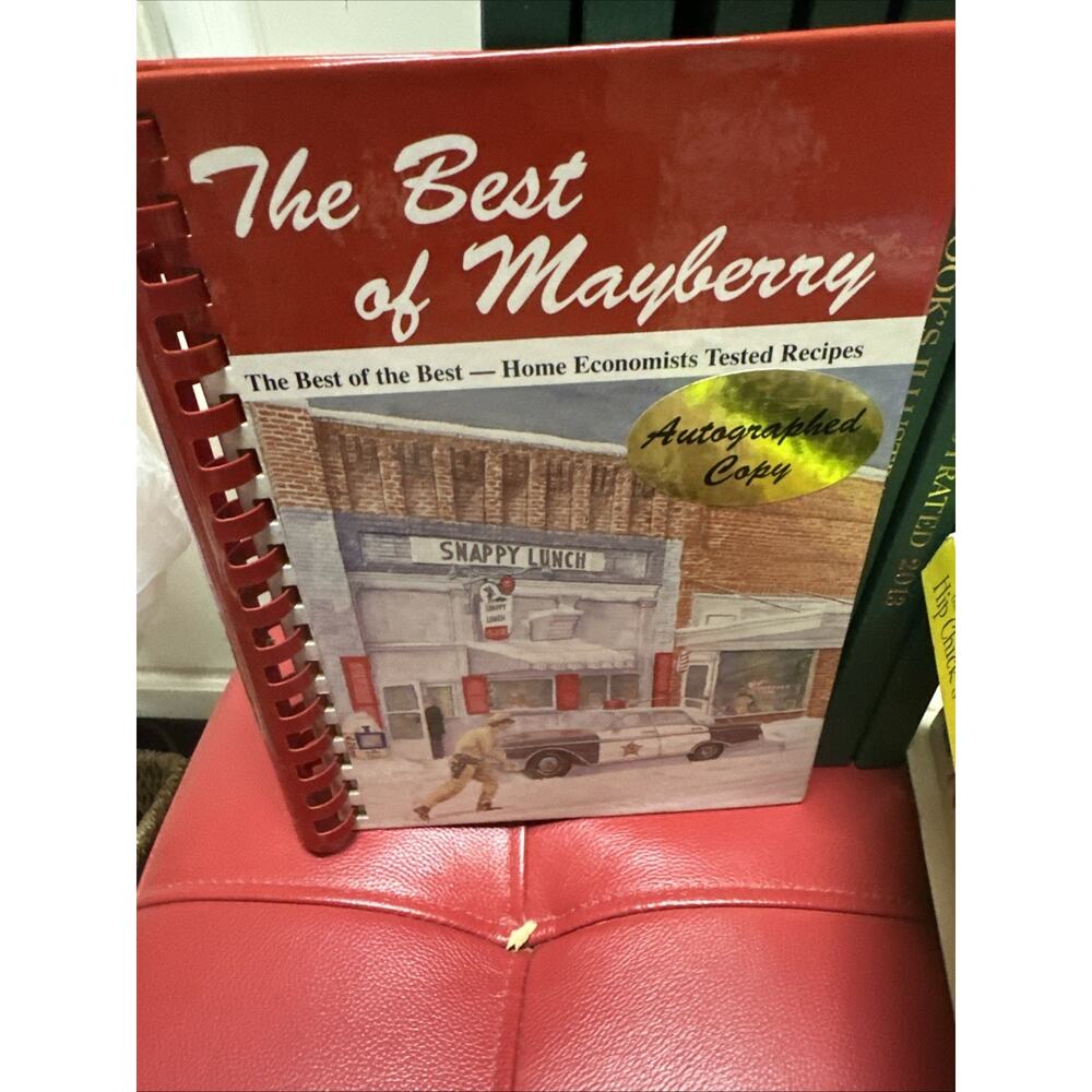 The Best Of Mayberry Cookbook Hardcover Spiral Bound Autographed Copy Signed